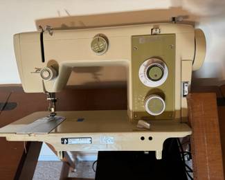#57	Vintage Sewing Machine Table w/Sears Penncrest Machine	 $ 85.00 																							