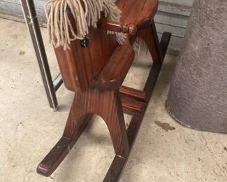 Wooden toy, rocking horse