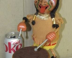 1960's Marx Toys Nutty Mad Indian - Battery Operated & Works!