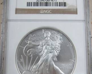 NGC 2008 Gem UNC. Silver Eagle