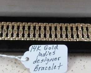 14K Gold Ladies Designer Bracelet
