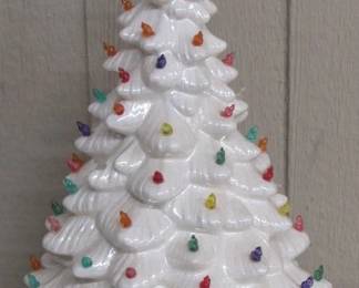 Vintage Ceramic Christmas Tree - Lights Up & Musical