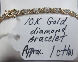 10K Gold Diamond Bracelet