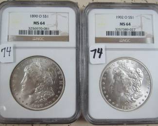 NGC Morgan Silver Dollars