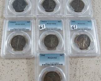 PCGS Graded Walking Liberty Half Dollars