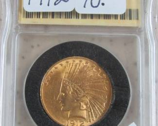 1912 Gold $10.00 Indian Head Coin