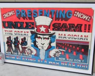 1971 The Great Magician Uncle Sam Poster by Don Seebach - Blacklight Poster