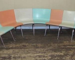 1960's Brunswick Pageant Bowling Alley Bench/Seats