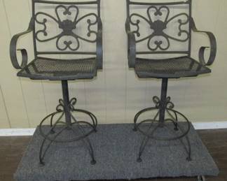 Iron Swivel Patio Bar Stools