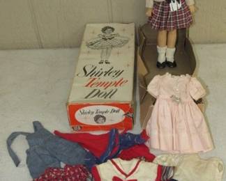 1950's Ideal Shirley Temple Doll w/Box & Extra Clothes