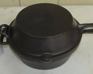 2 in 1 Cast Iron Pot w/Skillet Lid - 11"