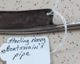 Sterling Navy Boatswains Pipe