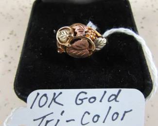 10K Gold Tri-Color Ring