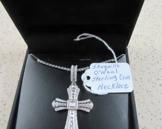 Shaquille O'Neal Sterling Cross Necklace