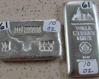 10 oz. Silver Bars