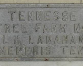 Cast Aluminum Tennessee Tree Farm Sign - Memphis, TN