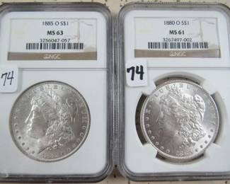 NGC Morgan Silver Dollars