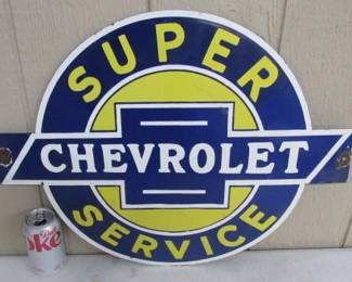 Porcelain Chevrolet Sign - 18" x 24"