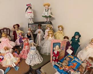 Madame Alexander, multiple sizes, Dolly Parton, Barbies and more