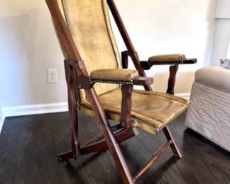 Antique folding campaign chair