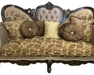 Ornate Tufted Back Sofa