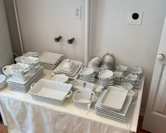 Loads of white kitchen ware - just a sampling