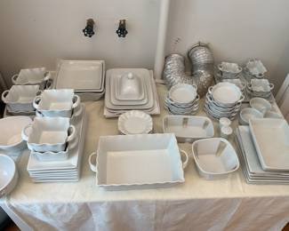 And even more white serving pieces