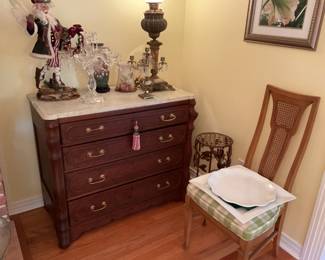 Marble top chest