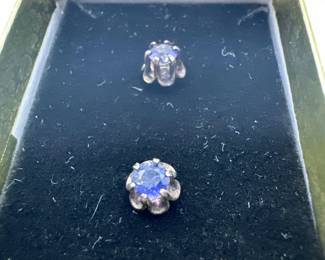 Sterling Buttercup Iolite studs
