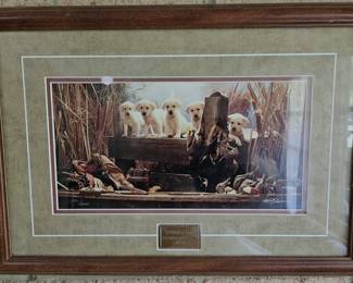 Ducks Unlimited frames print "Can't Wait." Signed by artist Marty Keevan.