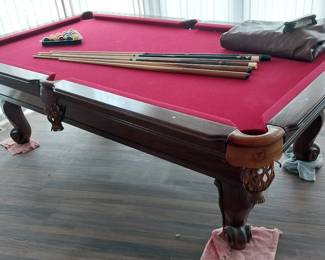 leather pocket pool table, billiards