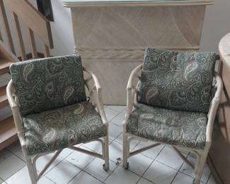 rattan chairs and bar