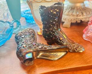 Fenton Glass Boots