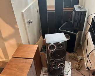 Nova 6 Speaker Pair, Cerwin Vega Speaker Pair, JBL Speaker 3Piece, Panasonic and Samsung Speakers