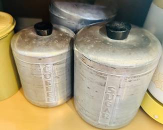 Tin Canisters (Coffee, Sugar, Flour)
