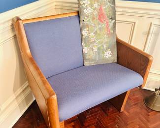 Church Pew, Hand Painted Slate with Cardinal