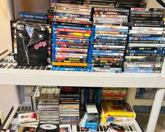 DVD's/Blue Ray, CD's and VHS