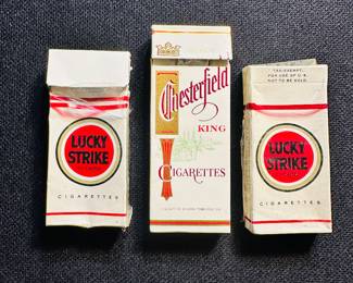 Vintage Lucky Strike and Chesterfield Boxes