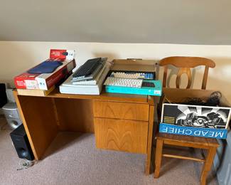 Solid Wood Desk and Chair, Computer Components