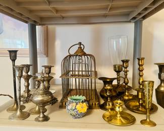 Brass Candle Sticks and Decor