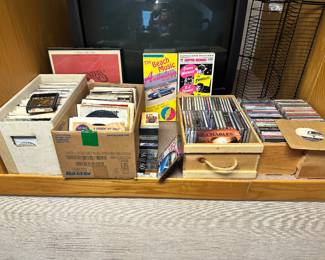 CD's, 45's