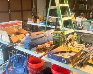 Garage Items, Ladder, Automotive Supplies, Home Goods, Camping Supplies