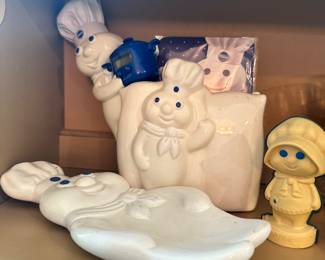 Pilsbury Dough Boy and Girl Kitchen Items