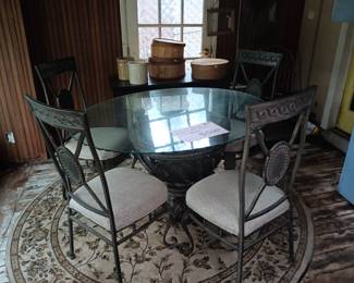 AMAZING glass top table with chairs - $100 !!!
