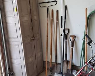 Storage Cabinet; Yard & Garden Tools, etc.