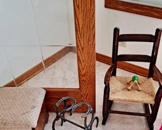 Foot Stool; Handcrafted Horse Shoe Boot Holder; Child's Rocker with Rush Seat and much more!