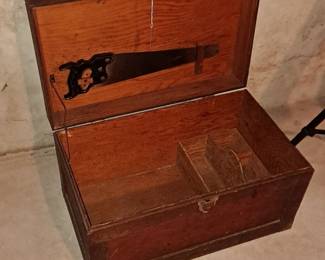 Antique/Vintage Wood Toy Chest