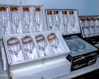 Gold Trim Stemware