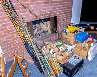 Vintage FISHING POLES and Equipment