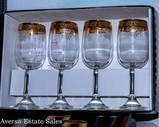 Gold Trim Stemware
